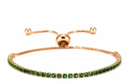 Green Rhinestone Bracelet