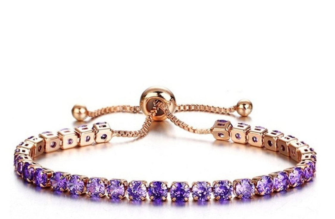 Purple Rhinestone Bracelet